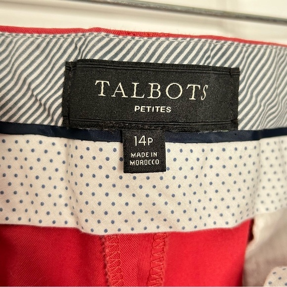 Talbots Red/Pink Spring/Summer Cropped Signature Pants Sz 14P - Picture 13 of 15